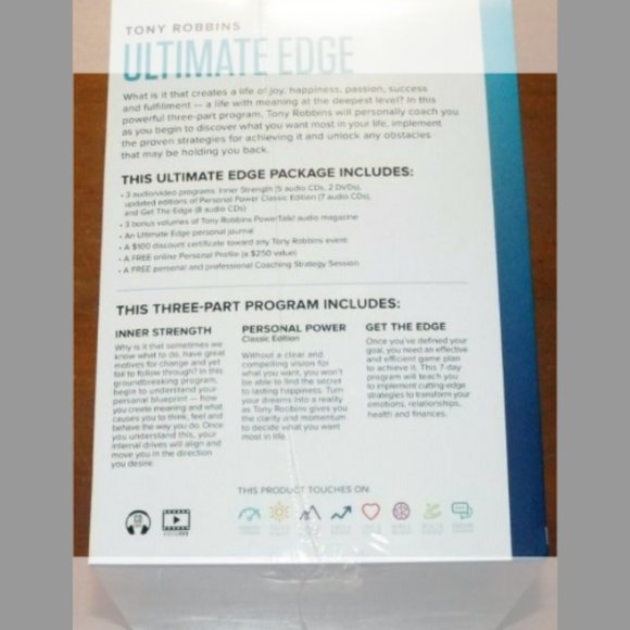 TONY ROBBINS ULTIMATE EDGE 3 & BONUS POWER TALK COMPLETE LIFE DVD CD BOX SET NEW - Picture 6 of 7